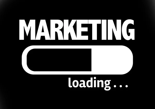 Bar Loading with the text: Marketing — Stock Photo, Image