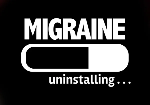Bar verwijderen met de tekst: Migraine — Stockfoto