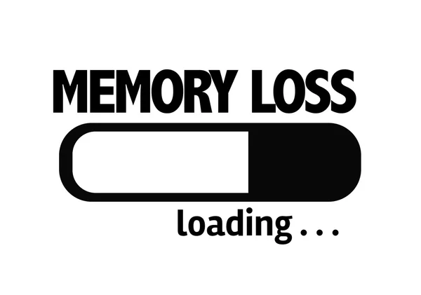 Φόρτωση μπαρ με το κείμενο: απώλεια μνήμης — Φωτογραφία Αρχείου