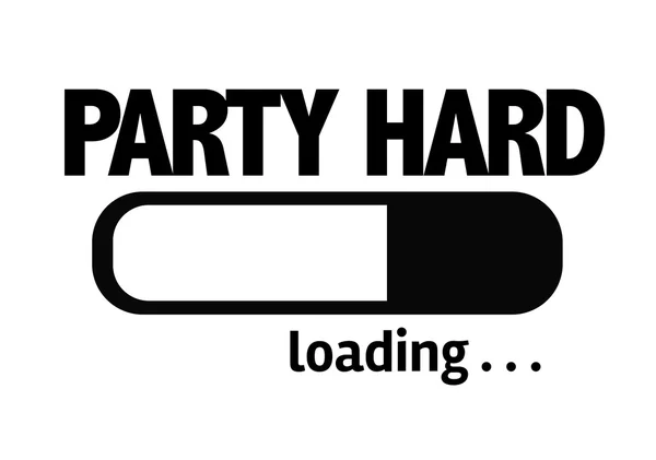 Barra Carregando com o texto: Party Hard — Fotografia de Stock