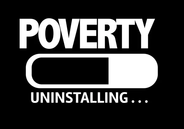 Bár a szöveg eltávolítása: a szegénység — Stock Fotó