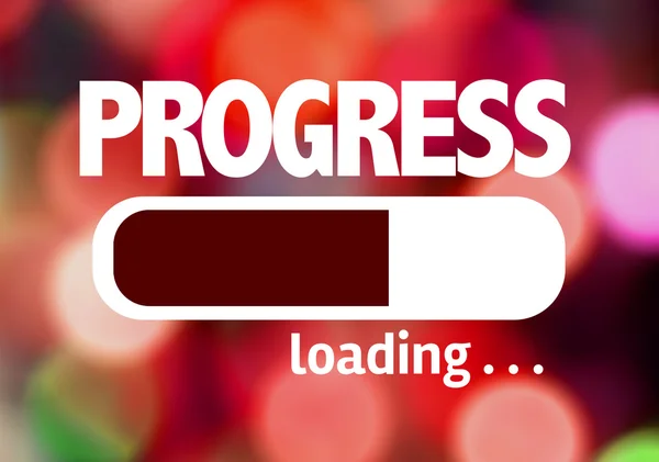 Barra Caricamento con il testo: Progressi — Foto Stock