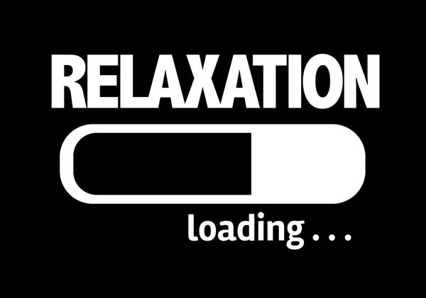 Barra Carregando com o texto: Relaxamento — Fotografia de Stock