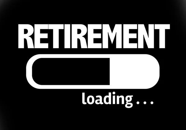 Bar Loading with the text: Retirement — Stock Photo, Image