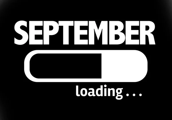 Bar Loading with the text: September — Stock Photo, Image