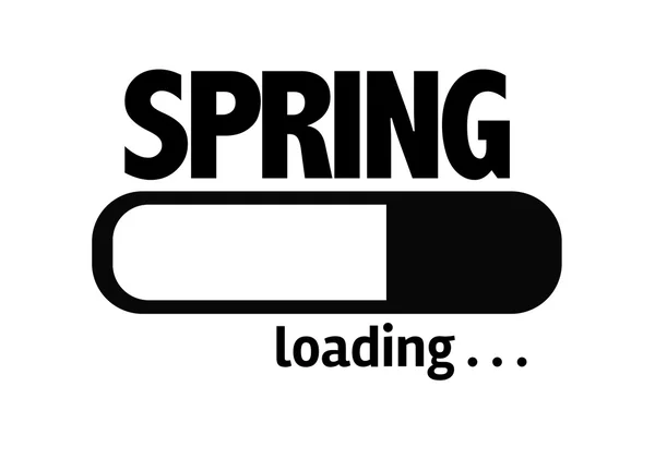 Bar Loading with the text: Spring — Stock Photo, Image