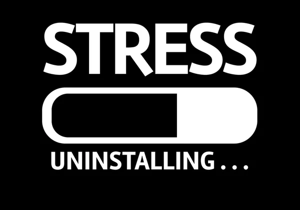 Bar deinstallieren mit dem Text: Stress — Stockfoto