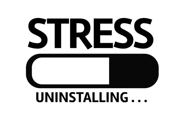 Bar deinstallieren mit dem Text: Stress — Stockfoto