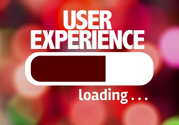 Bar laden met de tekst: User Experience — Stockfoto