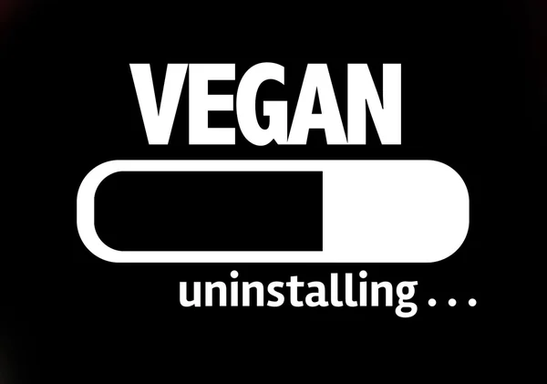 Bar avinstallera med texten: Vegan — Stockfoto