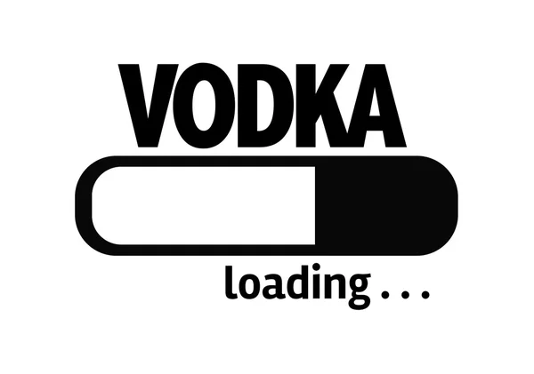 Bár betöltése a szöveggel: Vodka — Stock Fotó
