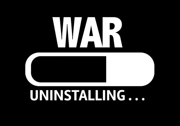 Bar Uninstalling with the text: War — Stock Photo, Image