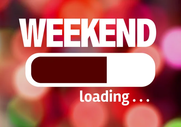 Bar Caricamento con il testo: Weekend — Foto Stock