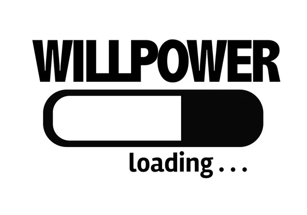 Barra Cargando con el texto: Willpower —  Fotos de Stock