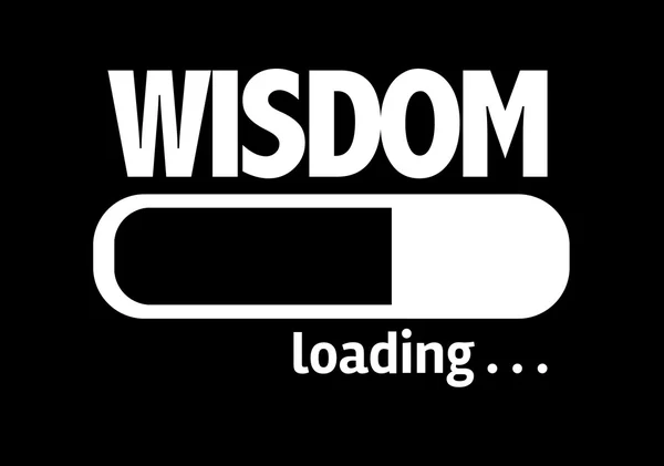 Bar Loading with the text: Wisdom — Stock Photo, Image