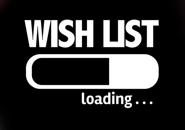 Bar Loading with the text: Wish List — Stock Photo, Image