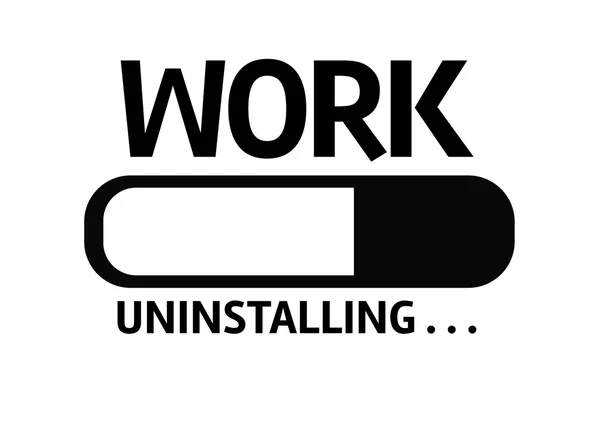 Bar Uninstalling with the text: Work — Stock Photo, Image