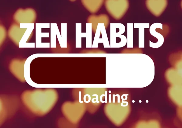 Bar Loading with the text: Zen Habits — Stock Photo, Image