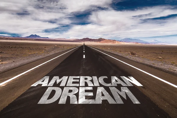 American Dream on desert road — Stock Photo, Image