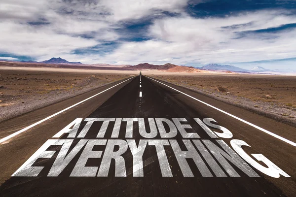 Attitude is Everything on desert road — Stock Photo, Image