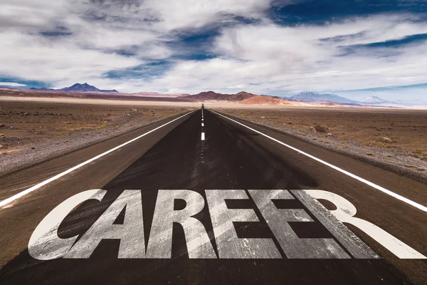 Career on desert road — Stock Photo, Image