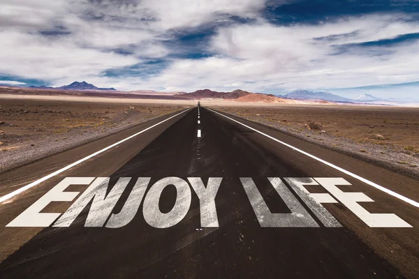 Enjoy Life on desert road — Stock Photo, Image