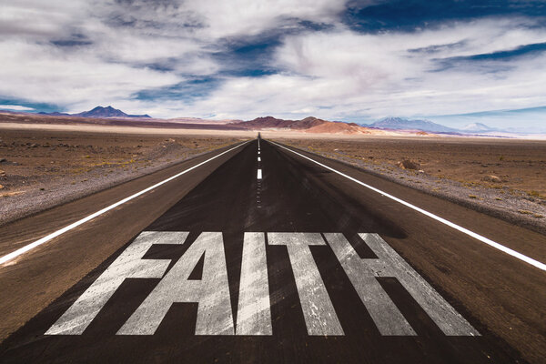 Faith on desert road