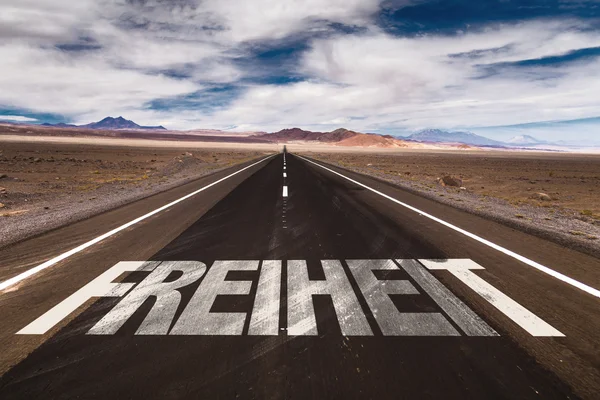 Libertad en el camino del desierto — Foto de Stock