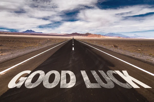 Good Luck on desert road — Stock Photo, Image