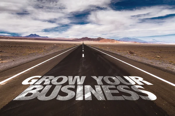 Grow Your Business on desert road — Stock Photo, Image