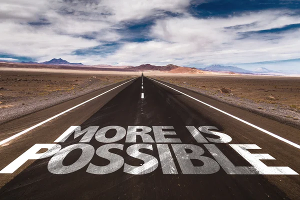 More is Possible on desert road — Stock Photo, Image