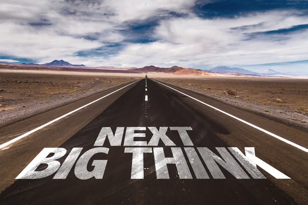 Next Big Think  on desert road — Stock Photo, Image
