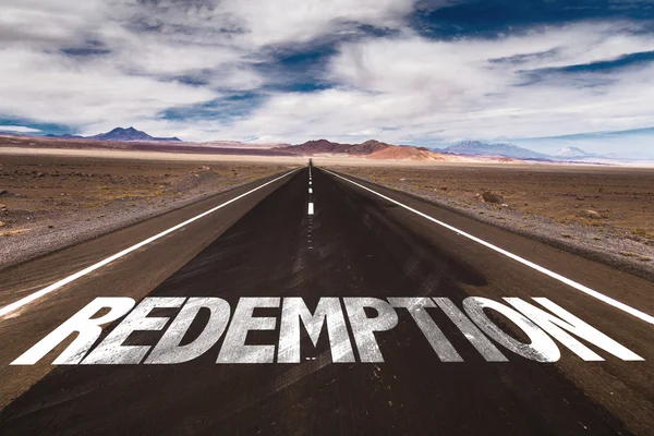 Redemption  on desert road — Stock Photo, Image