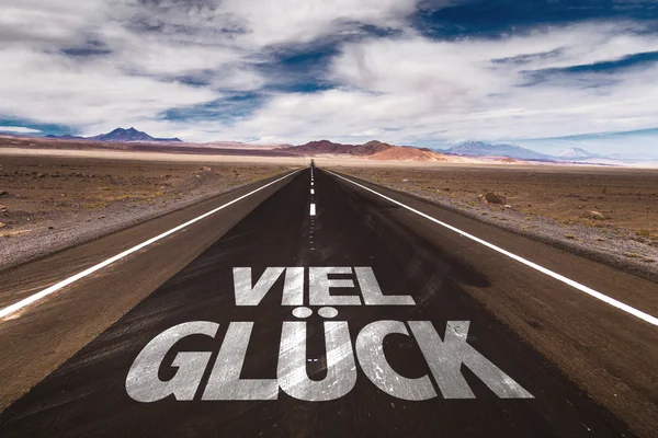 Good Luck op woestijn weg — Stockfoto