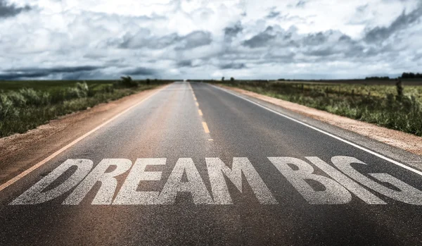 Dream Big on rural road — Stock Photo, Image