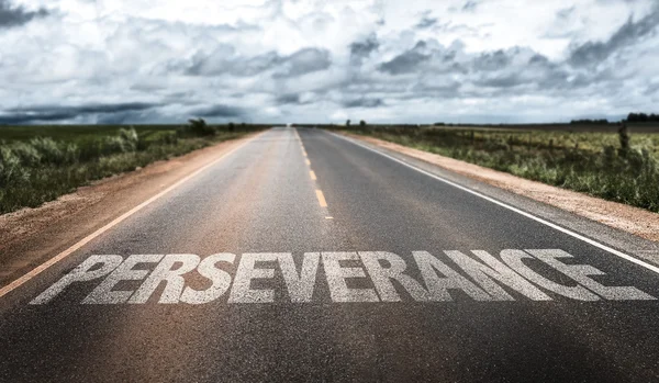 Perseverança na estrada rural — Fotografia de Stock