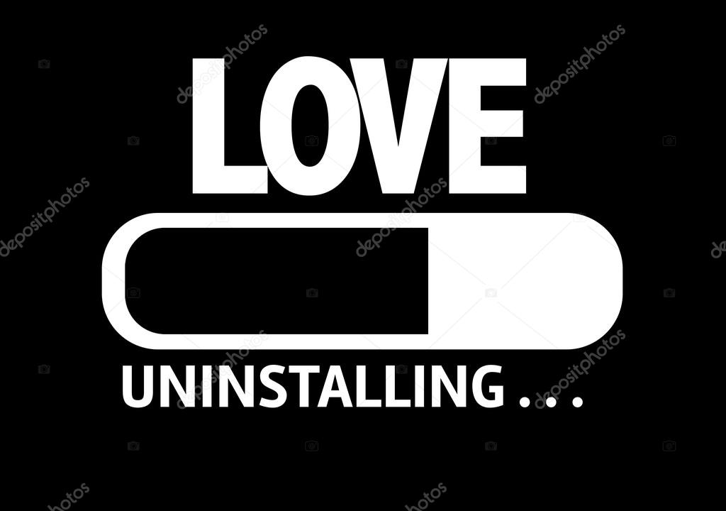 Bar Uninstalling with the text: Love