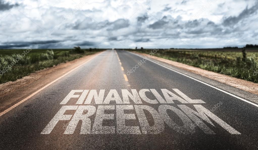 Financial Freedom on rural road