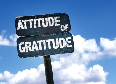 Attitude of Gratitude sign clipart
