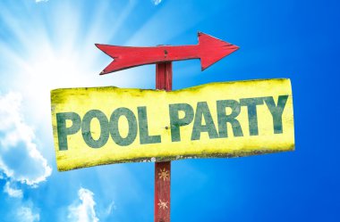 Pool Party sign clipart