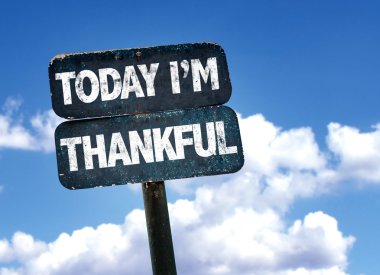 Bugün Im Thankful işareti