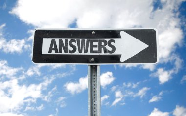 Answers direction sign clipart