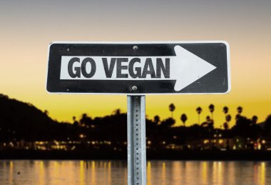 Vegan yön işareti gitmek