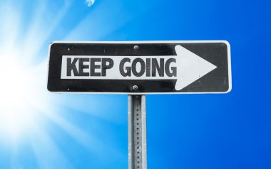 Keep Going direction sign clipart