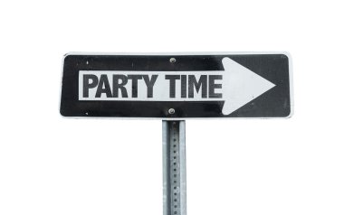 Party Time direction sign clipart