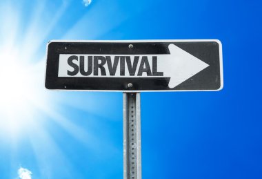 Survival direction sign clipart