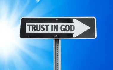 Trust in God direction sign clipart