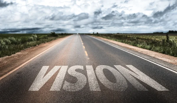 Vision written on road — Stock Photo, Image