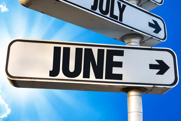 June direction sign — Stock Photo, Image