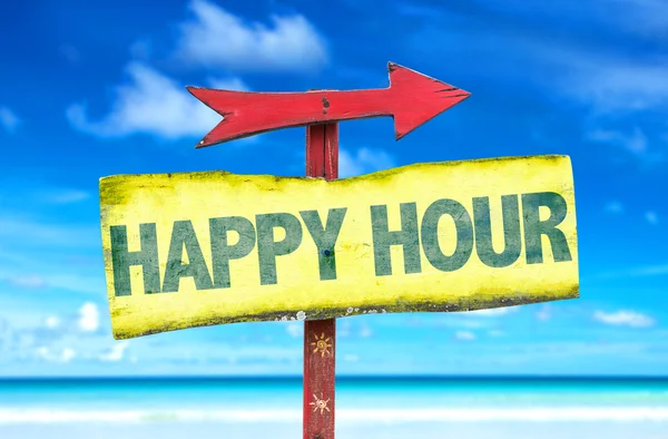 Happy hour znak — Zdjęcie stockowe